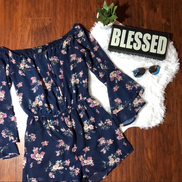 Rue21 Dresses & Skirts - Navy Blue Floral Romper